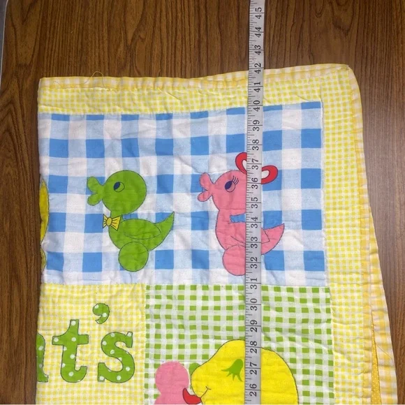 Handmade Baby Quilt Crib Blanket Bright Color Animal Patchwork 41"X34"‎ - Picture 11 of 11